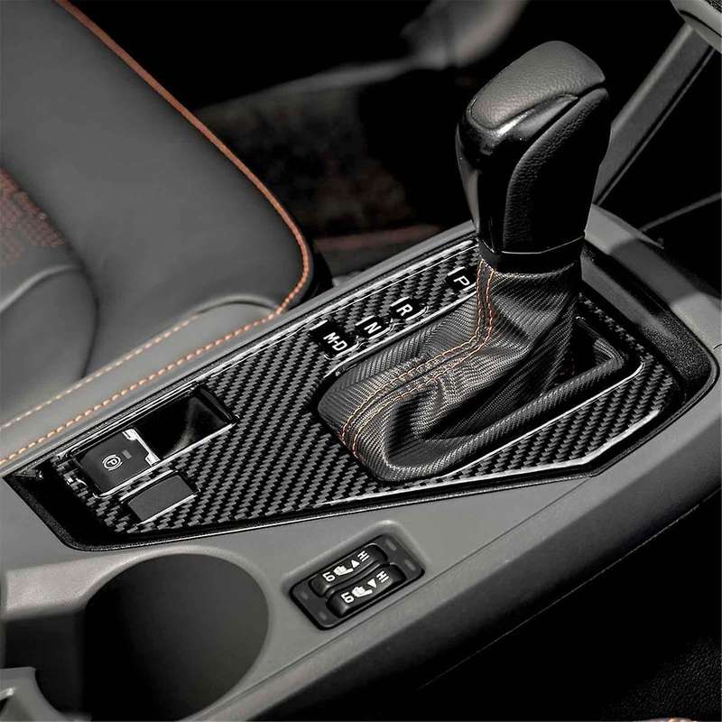 for Crosstrek 2022-2024 LHD Soft Carbon Fiber Car Center Console Gear Shift Panel Cover Trim Accesso