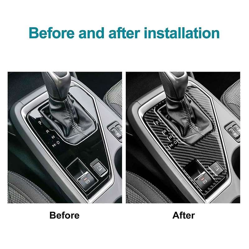 for Crosstrek 2022-2024 LHD Soft Carbon Fiber Car Center Console Gear Shift Panel Cover Trim Accesso