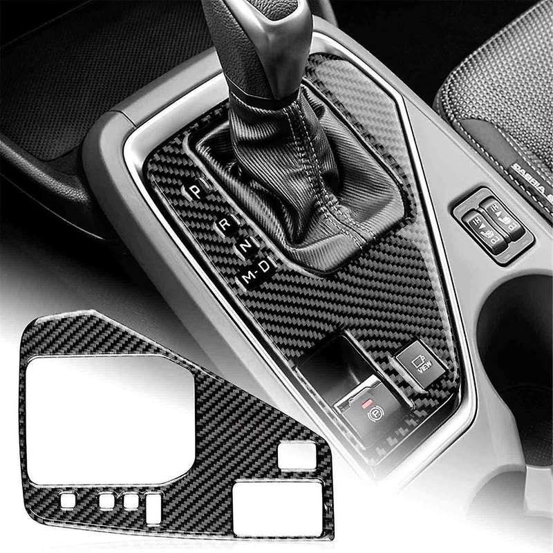 for Crosstrek 2022-2024 LHD Soft Carbon Fiber Car Center Console Gear Shift Panel Cover Trim Accesso