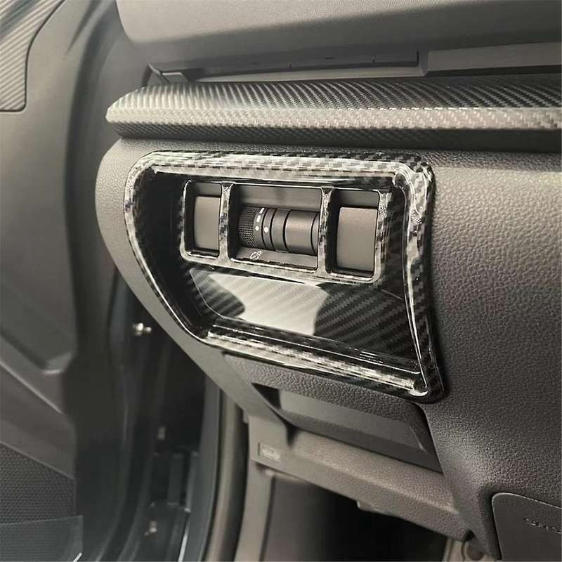 for Crosstrek 2023 2024 Car Head Light Lamp Adjustment Switch Cover Trim Accessories ABS Carbon Fibe