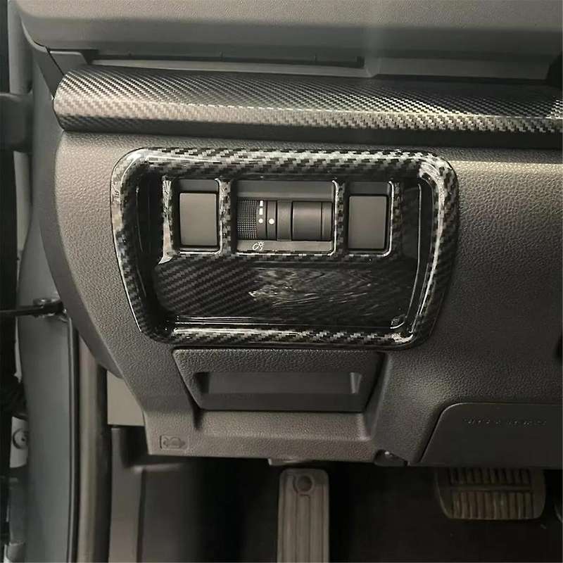 for Crosstrek 2023 2024 Car Head Light Lamp Adjustment Switch Cover Trim Accessories ABS Carbon Fibe