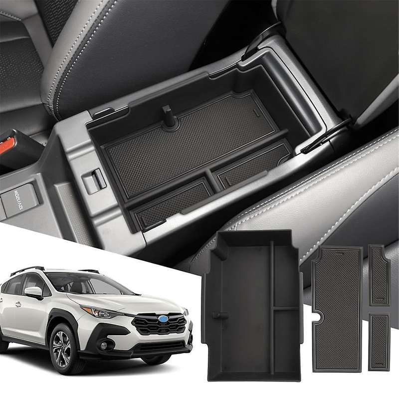 for Crosstrek 2023 2024 Center Console Organizer, Armrest Storage Box Phone Card Holder Storage Box