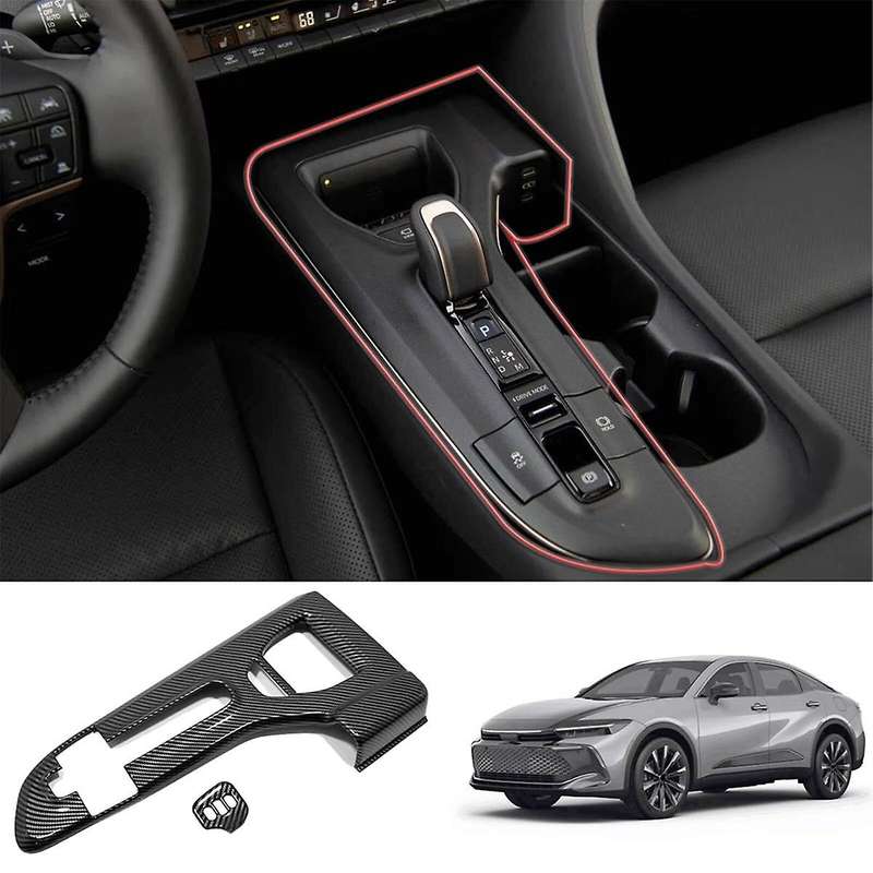 for Crown 2023 2024 Lhd Abs Carbon Fiber Console Gear Shift Knob Panel Cover Trim Interior Accessori