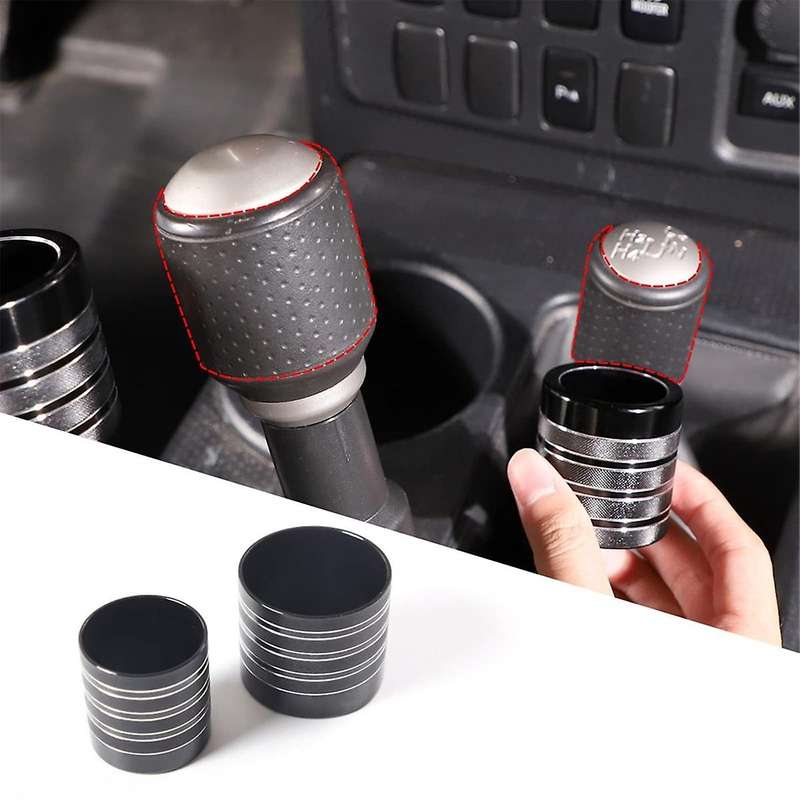 for Cruiser 2007-2021 Gear Head Shift Knob Cover Trim Decoration Accessories Aluminum Alloy - Black