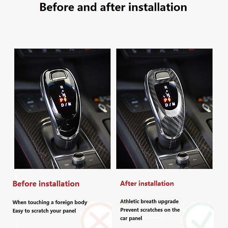 for CT5 Car Carbon Fiber Back Gear Shift Knob Cover Trim Fit Decoration Sticker Accessories