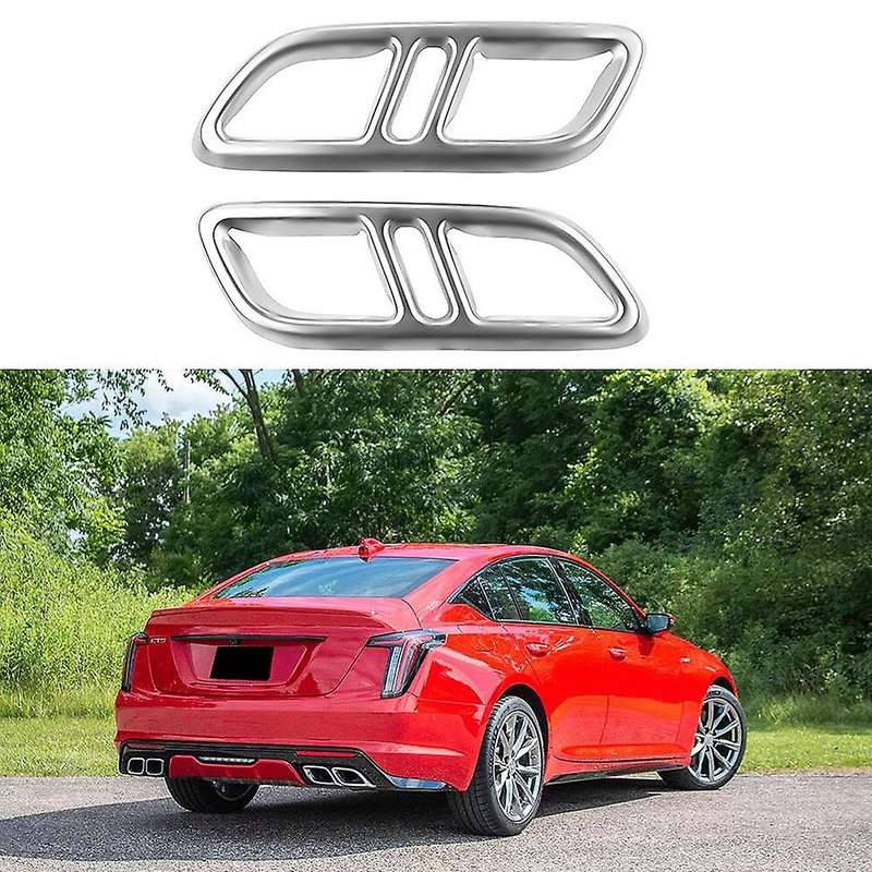 for CT4 CT5 2020 Car Rear Exhaust Tail Pipe Cover Trim Muffler Accessories Stainless Steel 2 to 4 Ho
