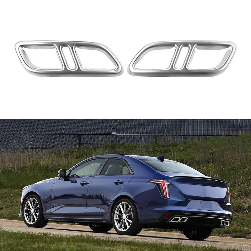 for CT4 CT5 2020 Car Rear Exhaust Tail Pipe Cover Trim Muffler Accessories Stainless Steel 2 to 4 Ho