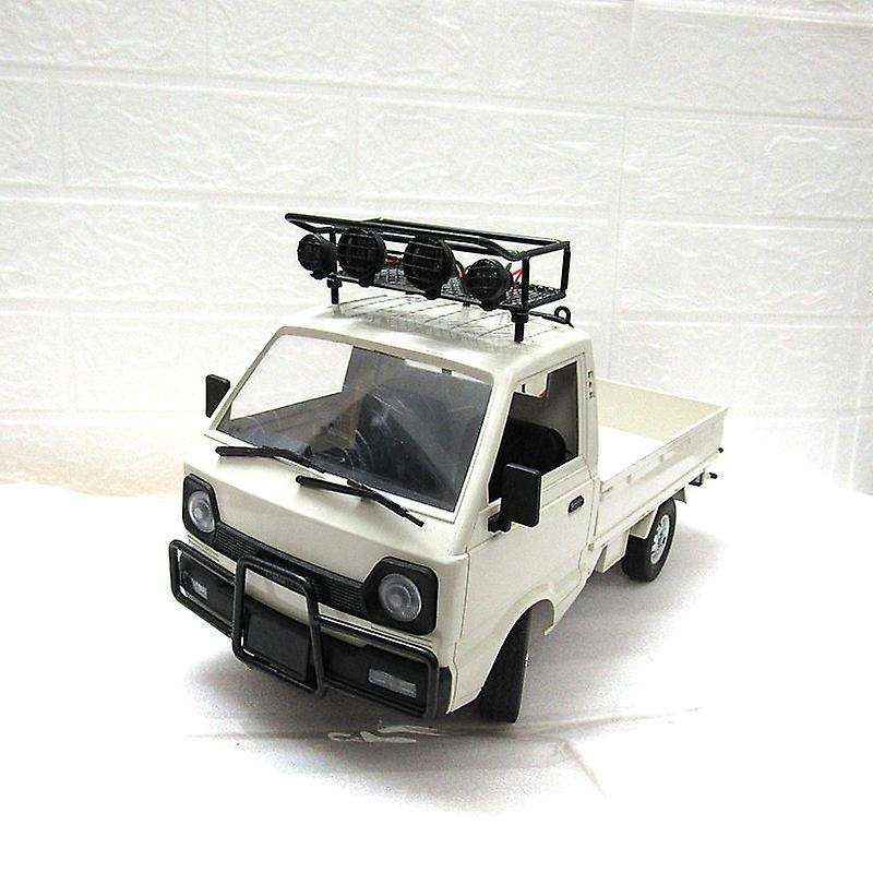for D12 1/10 RC Car Drift Truck Upgrade Parts Metal Luggage Carrier Tray Roof Rack with LED Light Ac