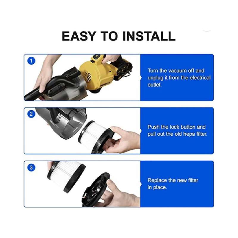 for Dcv501hb 20v Dcv5011h Cordless Handheld Vacuum, with Black Gasket, Compared to Part Dcv5011h