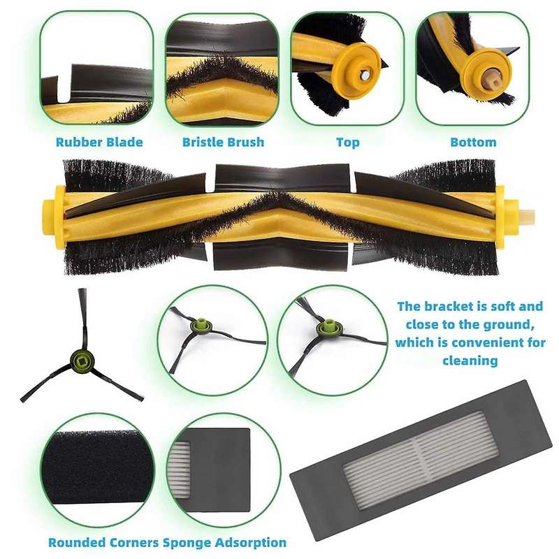 for Deboot Ozmo 920 950 T5 T9 2 Hybrid Spare Parts Accessories Main Side Brush Hepa Filter Mop Cloth