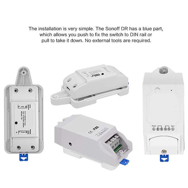 for DIN Rail Tray with 4 Screws for Basic / RF / TH10 / TH16 / POW Switch