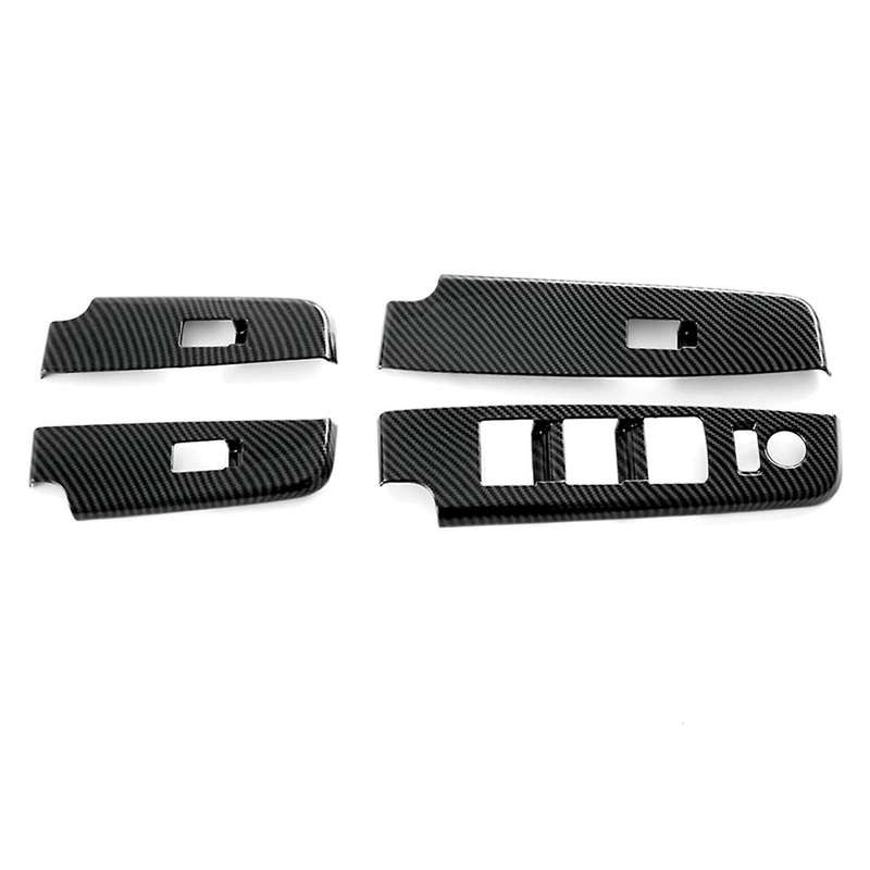 for D-max Dmax 2023 2024 Lhd Carbon Fiber Car Power Window Switch Panel Cover Sticker Trim Interior