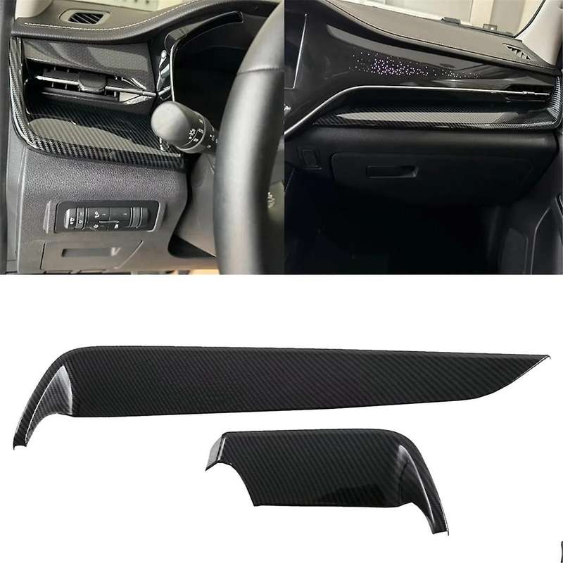 for D-max 2023 2024 Lhd Abs Carbon Fiber Center Console Dashboard Strip Cover Trim Car Interior Acce