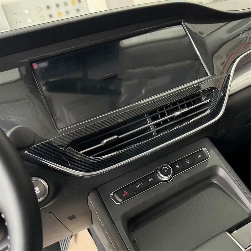 for D-MAX 2023 2024 LHD ABS Carbon Fiber Center Console Air Outlet Vent Cover Decor Trim Interior Ac