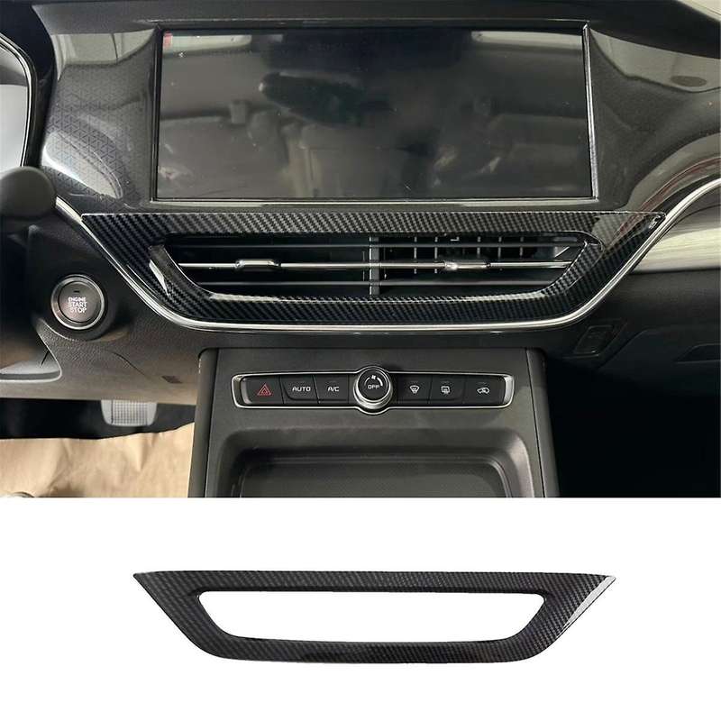 for D-MAX 2023 2024 LHD ABS Carbon Fiber Center Console Air Outlet Vent Cover Decor Trim Interior Ac