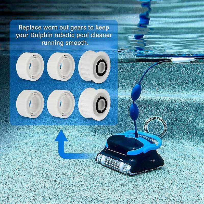 for Dolphin Pool Cleaner Replacement Parts Guide Wheels with Pulley Gears 3884997-R6 Timing Track 9