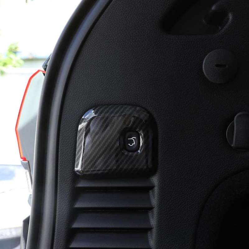for Durango 2011-2021 Interior Accessories Rear Door Electric Switch Button Cover Trim, Carbon Fiber