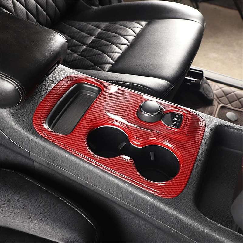 for Durango 2014-2017 Central Control Gear Shift Panel Cover Trim Sticker Accessories - Abs Red Car