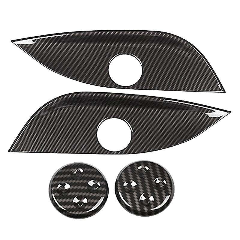 for E C GLC GLS Class W212 W205 Carbon Fiber 4Pcs Car Interior Seat Adjust Panel Switch Button Cover