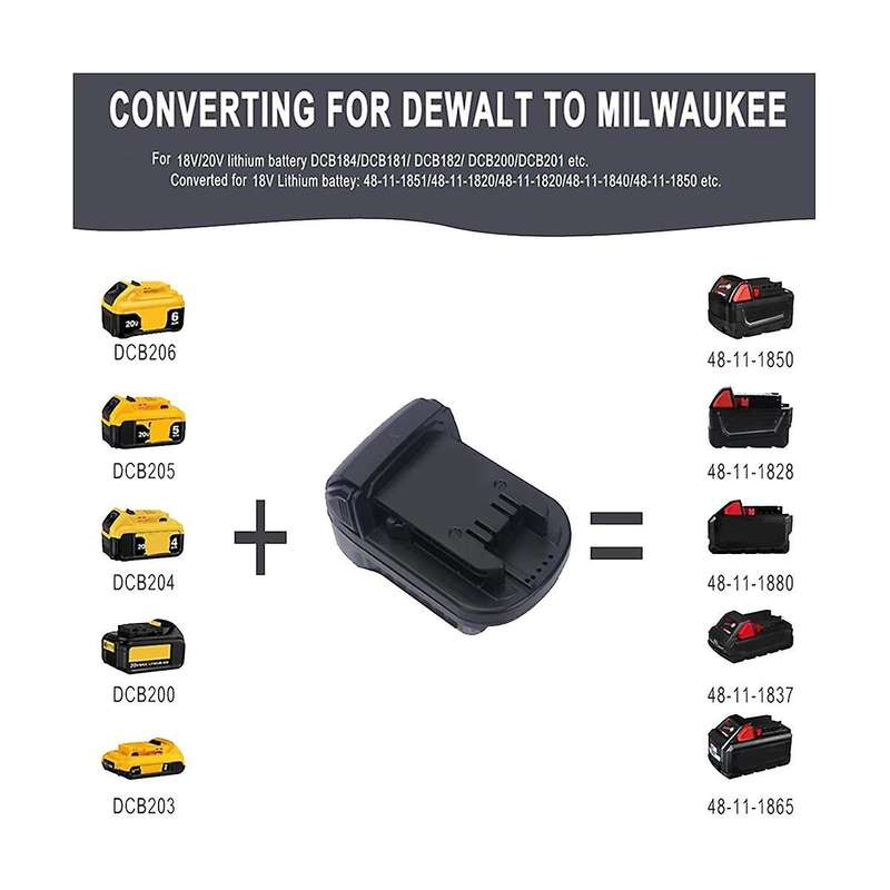 for Dw18ml Battery Adapter Converter Replace for 18v Lithium Battery