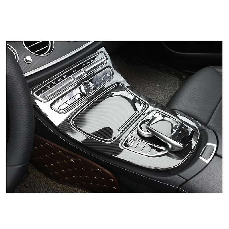 for E Class E200l E300l 16-20 Car Center Console Cup Holder Gear Panel Frame Cover Inner Trim Sticke