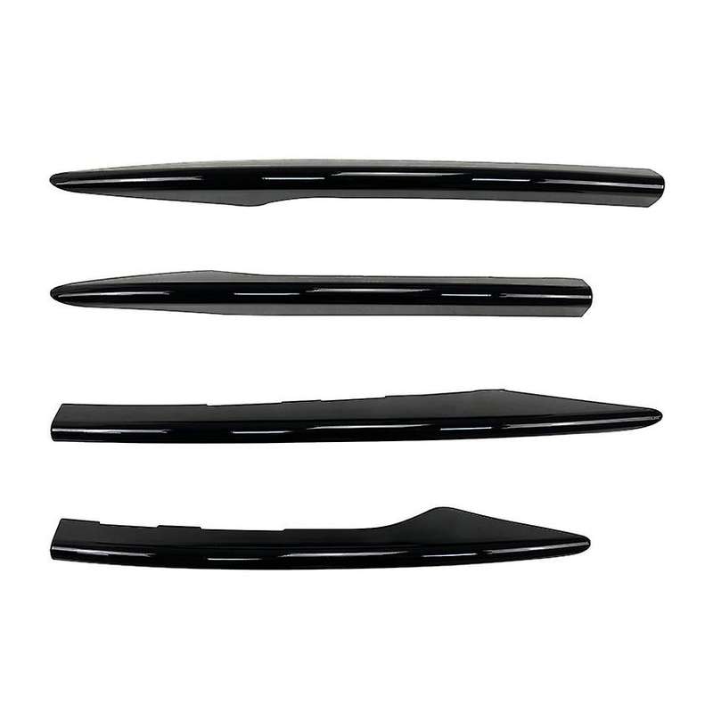 for E Class W213 E260 E53 2021 Bright Black Front Fog Light Decoration Strips Cover Trim Bumper Gril