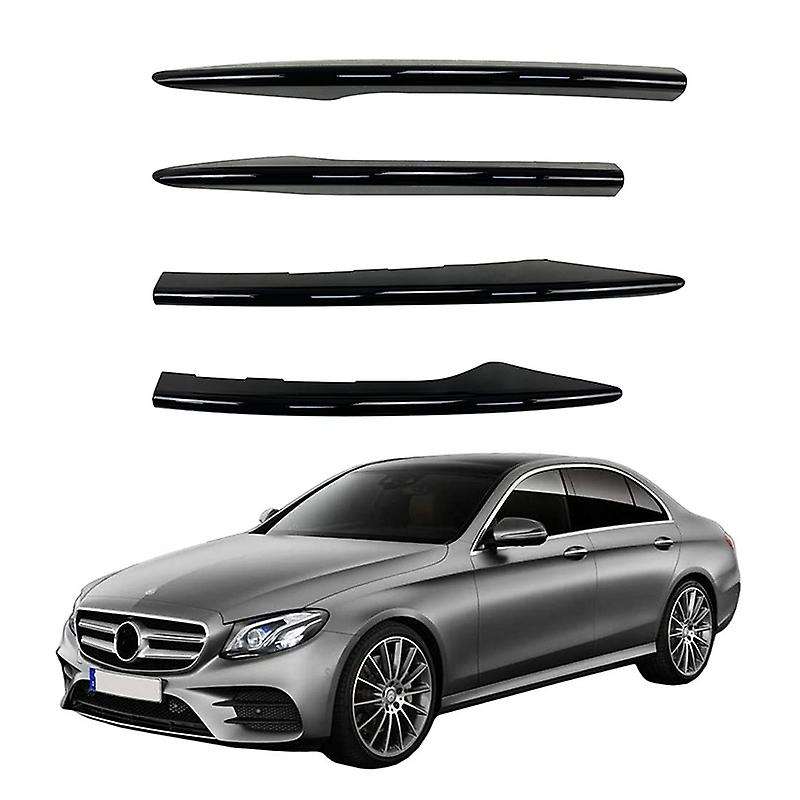 for E Class W213 E260 E53 2021 Bright Black Front Fog Light Decoration Strips Cover Trim Bumper Gril