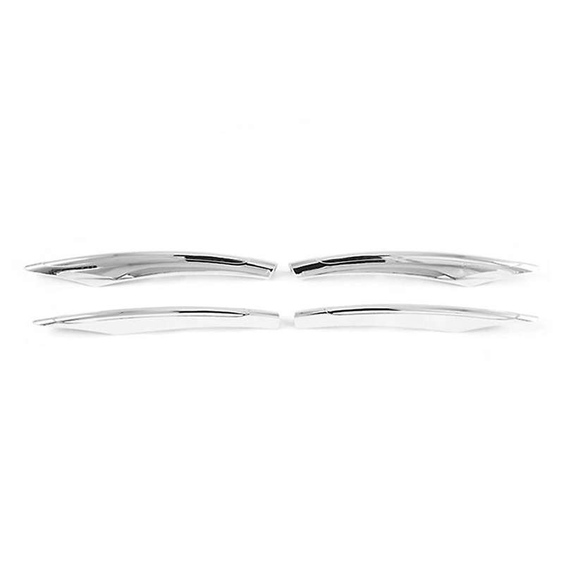 for E Class W213 2021 Chrome ABS Front Fog Light Decoration Strips Cover Trim Bumper Grille Trim