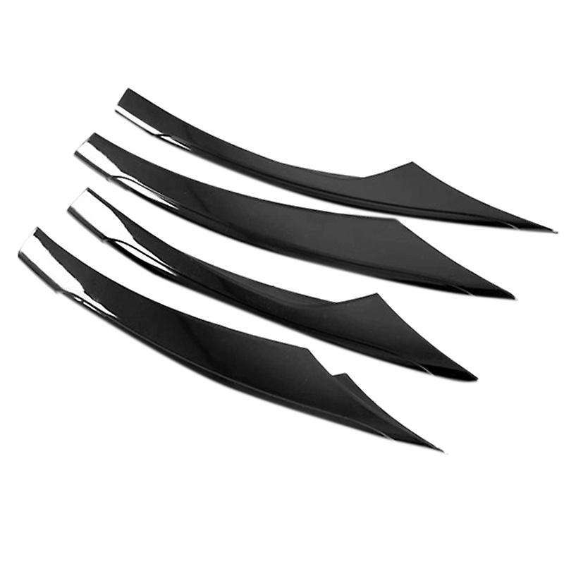 for E Class W213 2021 Black ABS Front Fog Light Decoration Strips Cover Trim Bumper Grille Trim