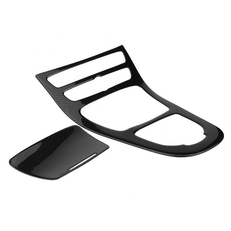 for E Class W213 2016 2017 2018 Carbon Fiber Center Control Gear Shift Panel Decorative Trim Cover