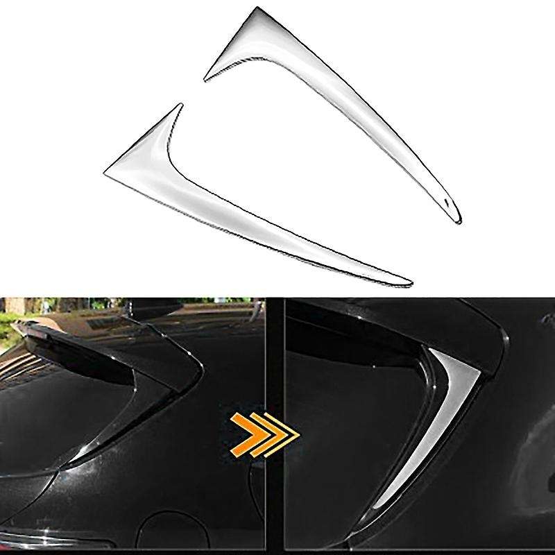 for E210 2019-2020 Hatchback ABS Chrome Rear Tail Spoiler Window Side Triple-cornered Cover Trim