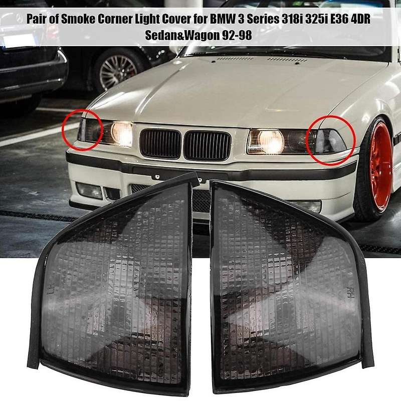 for E36 3-Series 1992-1998 4DR Sedan/Hatchback (318I 318Ti 323I 325I 328I) Euro Corner Lights Cover