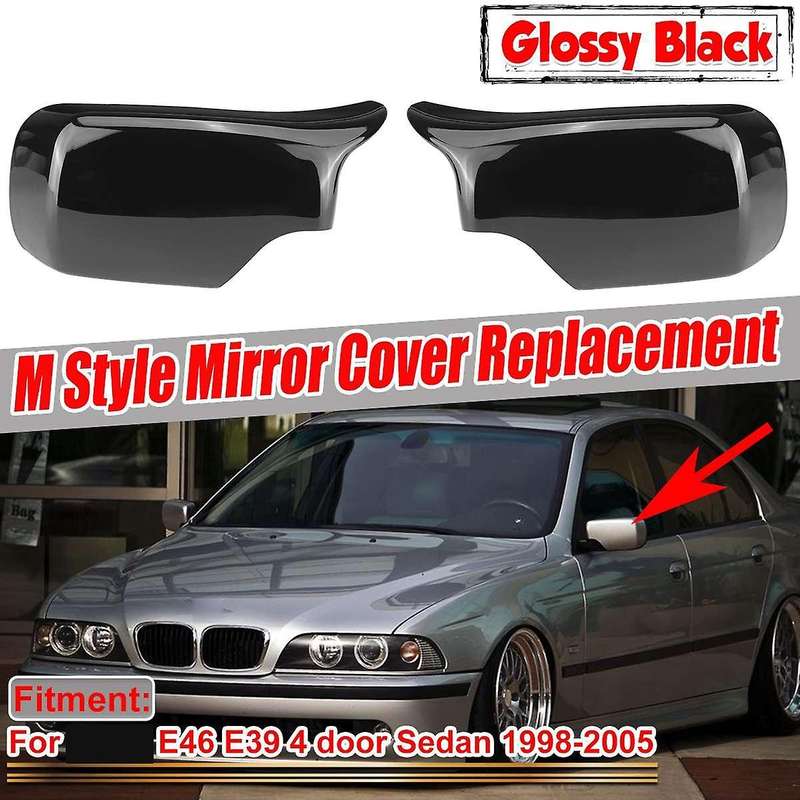 for E46 3 Series 4 Door E39 Sedan 1998-2005 M Style Rear View Mirror Cap Cover Replacement 511682383