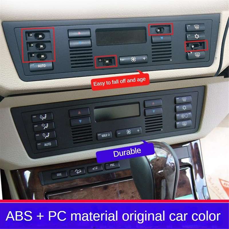 for E39 E53 525I 530I 540I M5 X5 14 Button Key Cover Car Air Conditioner A/C Control Panel Switch 6