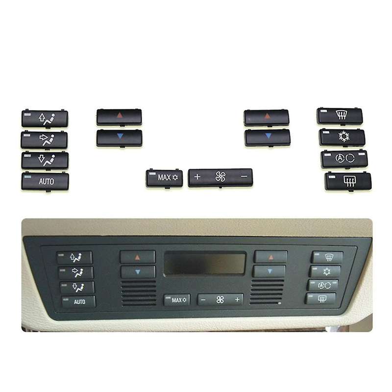 for E39 E53 525I 530I 540I M5 X5 14 Button Key Cover Car Air Conditioner A/C Control Panel Switch 6