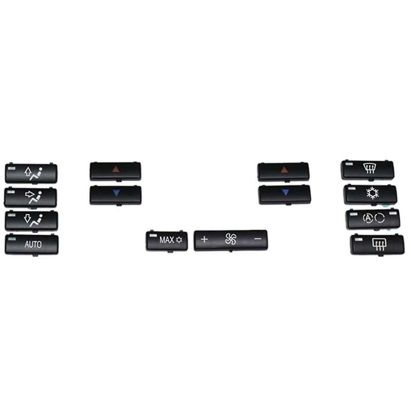 for E39 E53 525I 530I 540I M5 X5 14 Button Key Cover Car Air Conditioner A/C Control Panel Switch 6