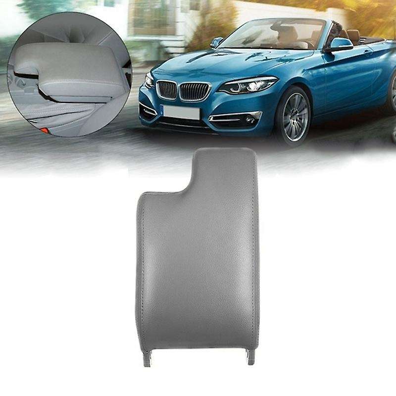 for E46 3 Series 1998-2006 Leather Armrest Cover Center Console Lid Gray