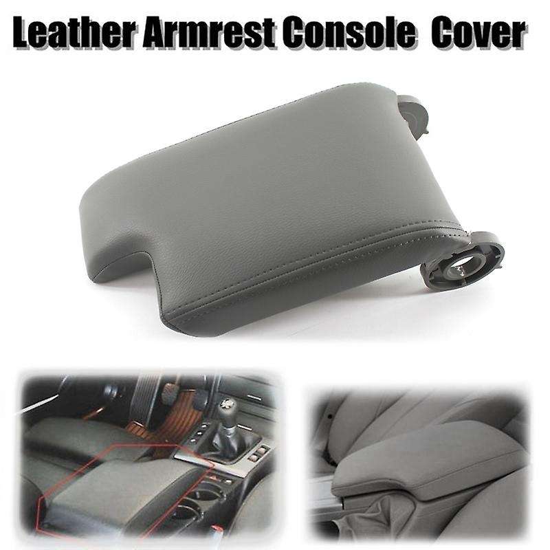 for E46 3 Series 1998-2006 Leather Armrest Cover Center Console Lid Gray