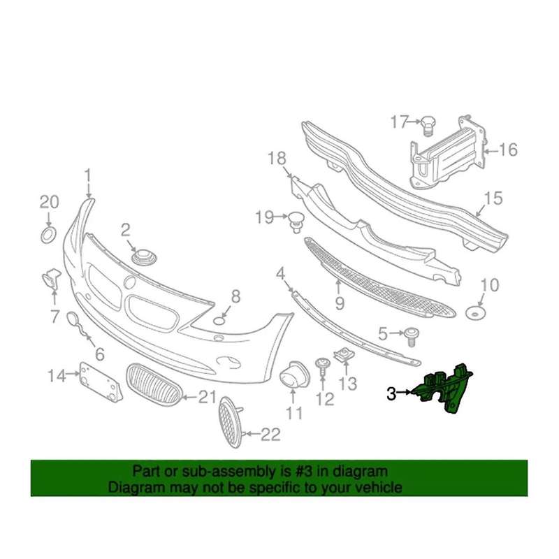 for E85 E86 Z4 Series 2003-2008 Front Bumper Support Brackets Front Right Passenger 51117165180