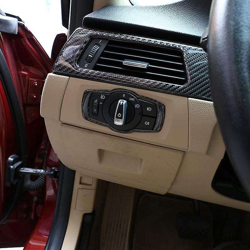 for E90 E92 E93 2008-2012 325I 328I 335I 3 Series Interior Carbon Fiber Headlight Switch Buttons Cov