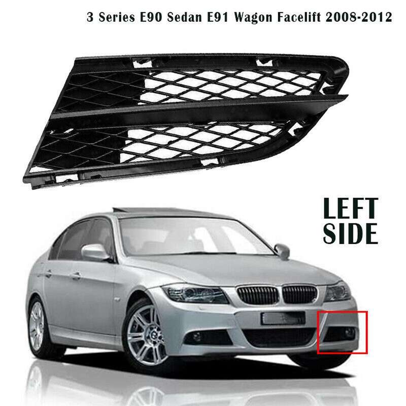 for E90 E91 325I 328I 2008-2012 Left Side Front Bumper Lower Fog Light Grille Grill 51117138417