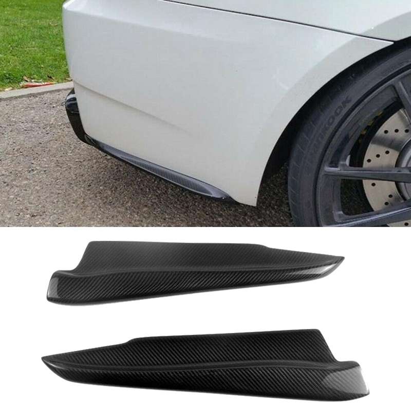 for E92 E93 M3 2008-2013 Carbon Fiber Rear Bumper Splitters Fins Spoiler Canard Trim