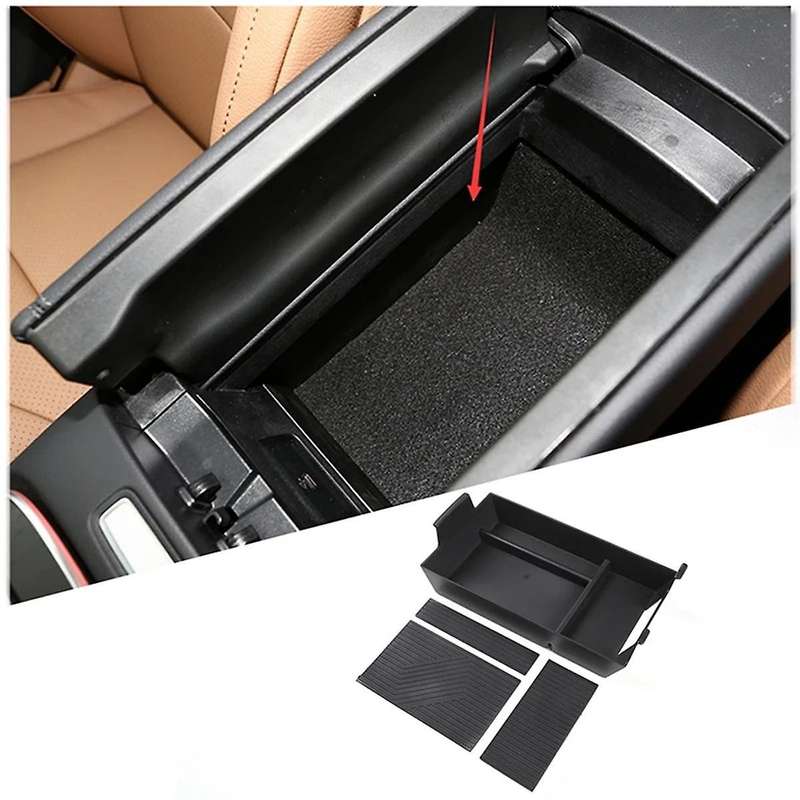 for E-Class 2024 Car Center Console Organizer Armrest Storage Box Tray Interior Accessories