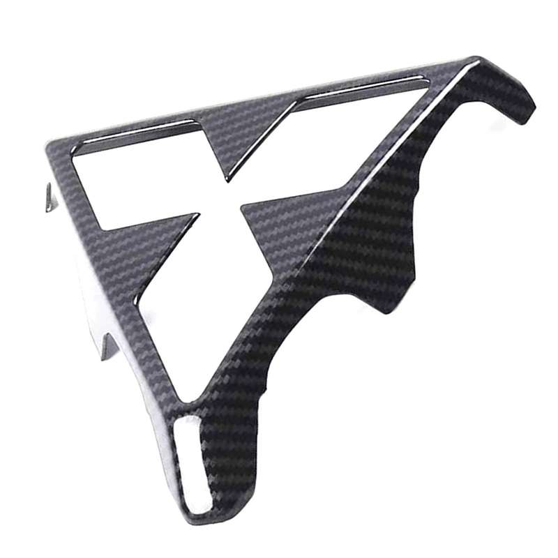 for Eclipse 2018 2019 Car Front Grill Centre Logo Frame Central Panel Cover Trim Sticker,Carbon Fibe