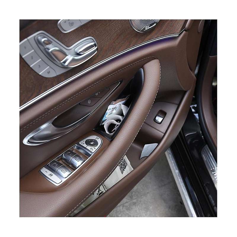 for E-class W213 2016-2021 Lhd Car Front Door Armrest Handle Holder Storage Box Insert Accessories