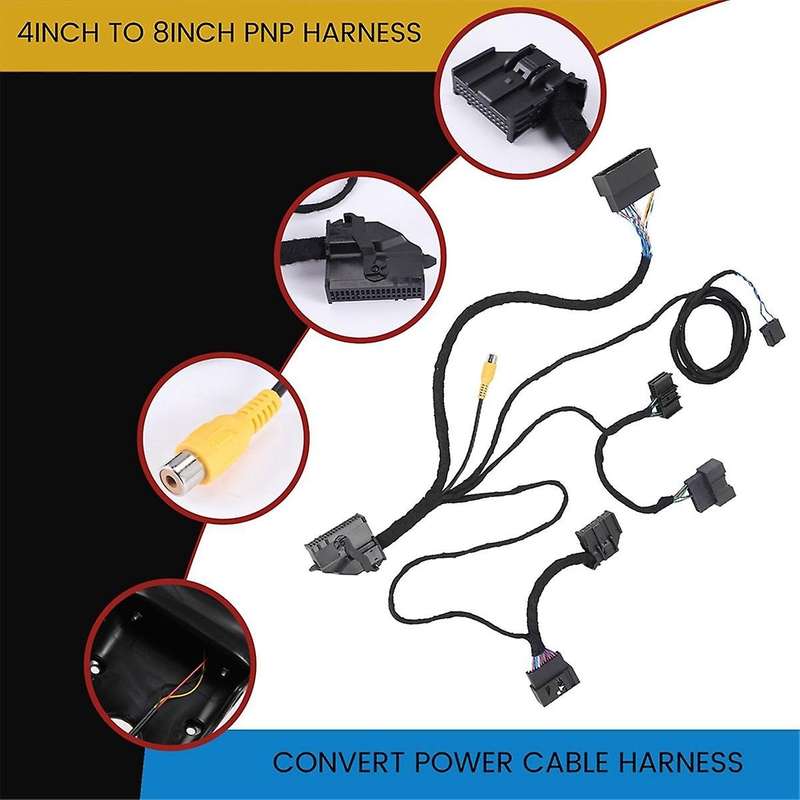 for Edge 4Inch to 8Inch PNP Conversion Power Cable Harness Adapter HC3Z-19A387-B/HU5Z-19A387-A