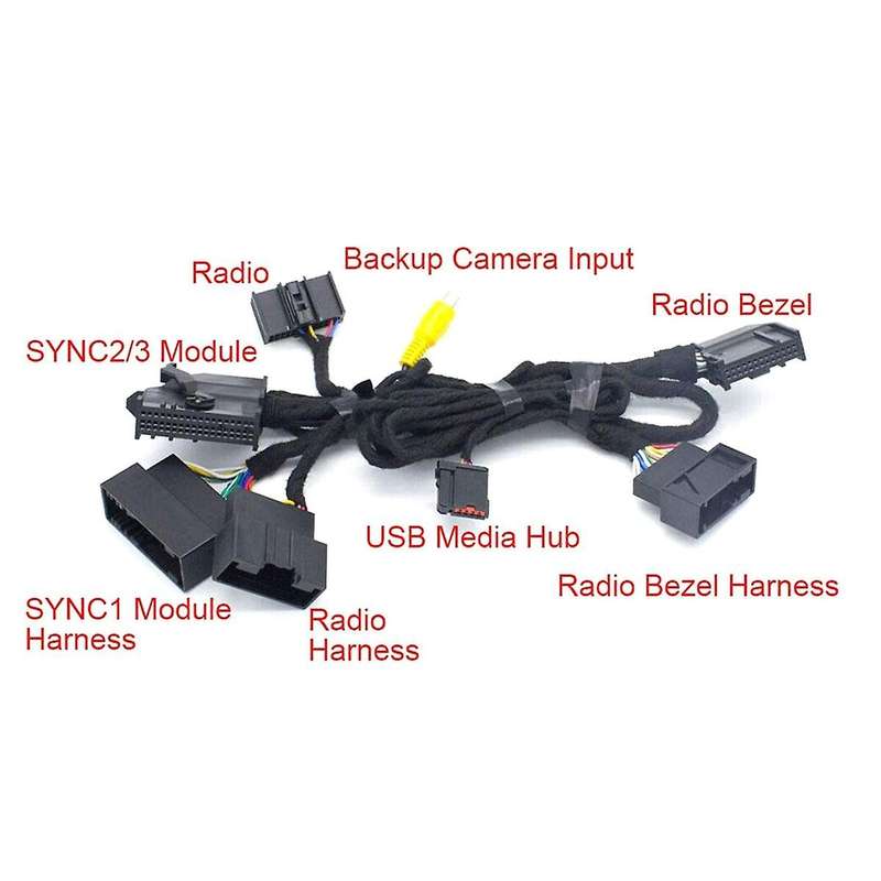 for Edge 4Inch to 8Inch PNP Conversion Power Cable Harness Adapter HC3Z-19A387-B/HU5Z-19A387-A
