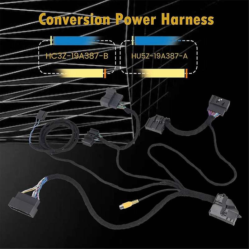 for Edge 4Inch to 8Inch PNP Conversion Power Cable Harness Adapter HC3Z-19A387-B/HU5Z-19A387-A