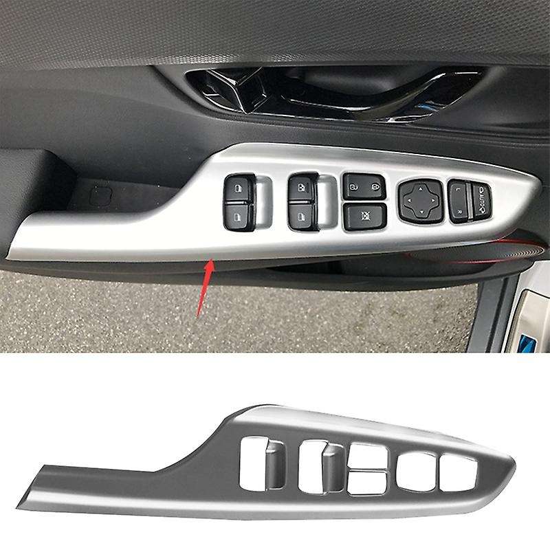 for Encino 2018-2021 Silver Window Lift Switch Button Panel Cover Trim Interior Door Armrest Decorat