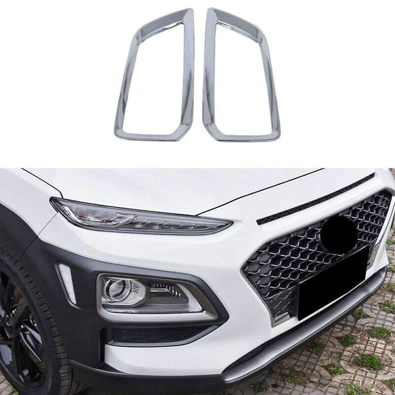for Encino/ 2017-2021 Chrome Front Fog Light Driving Lamp Cover Frame Trim Molding